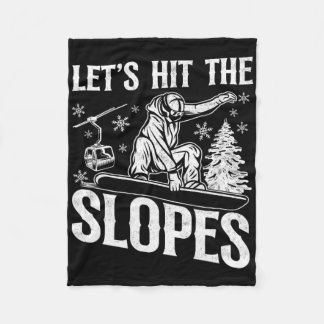 Snowboarding Snowboard Vintage 19  Fleece Blanket