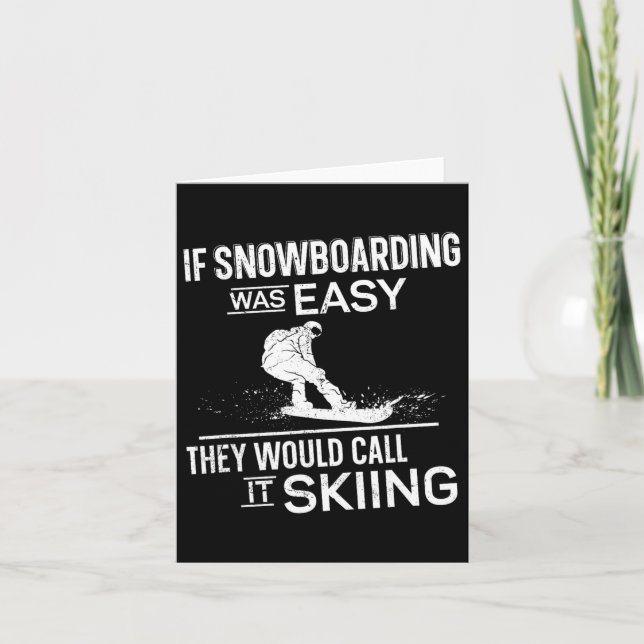 Snowboarding Snowboard Vintage 3  Card (Front)