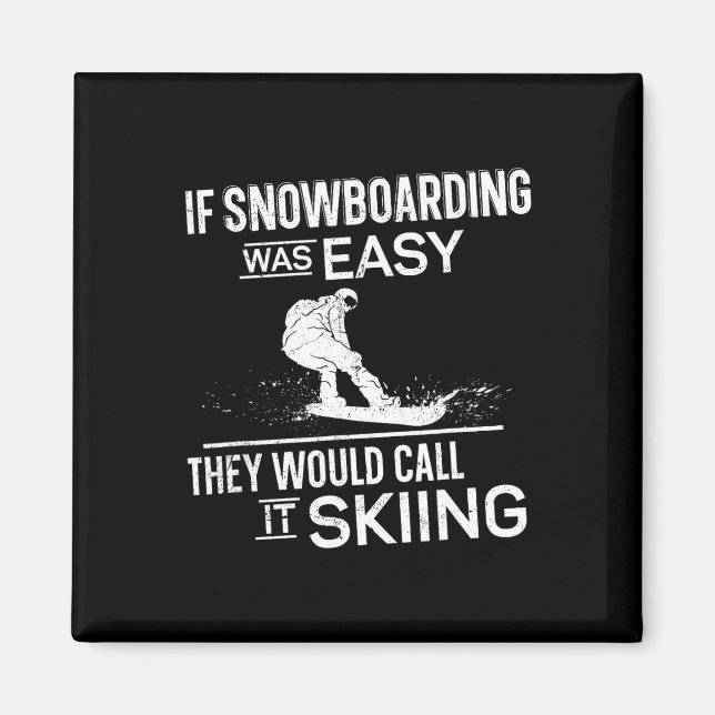 Snowboarding Snowboard Vintage 3  Magnet (Front)