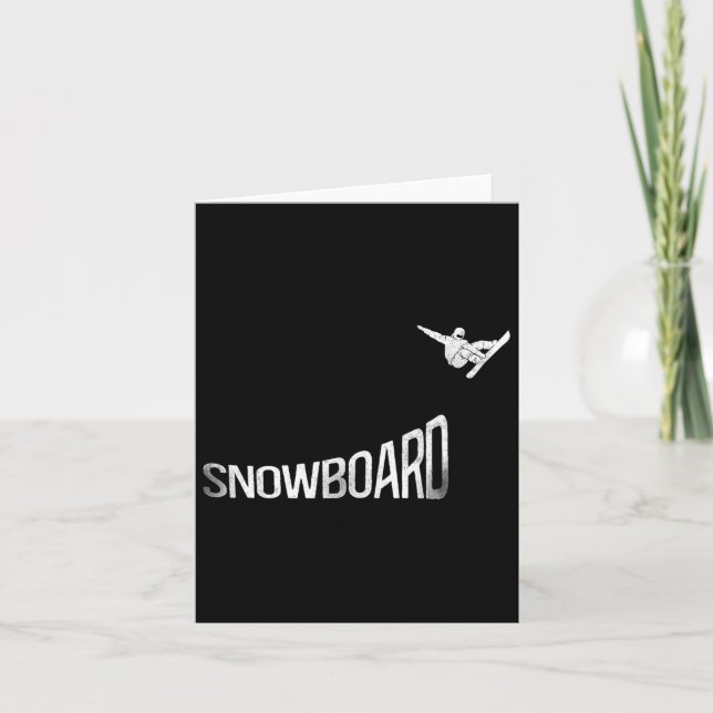 Snowboarding Snowboard Vintage 5  Card (Front)