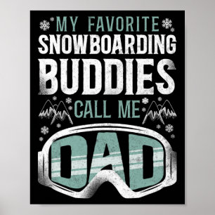 Snowboarding Snowboard Vintage Dad  Poster