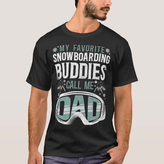 Snowboarding Snowboard Vintage Dad  T-Shirt (Front)