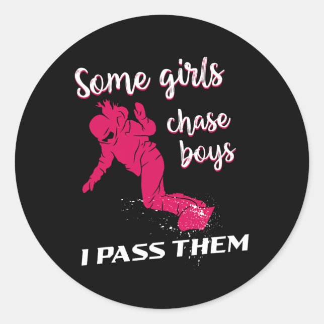 Snowboarding Snowboard Vintage Girl  Classic Round Sticker (Front)