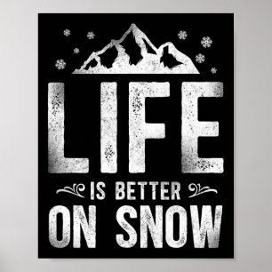 Snowboarding Snowboard Vintage Mountain Ski Skiing Poster