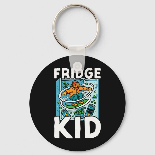 Snowboarding Snowboard Vintage Retro Fridge Kid  Key Ring (Front)