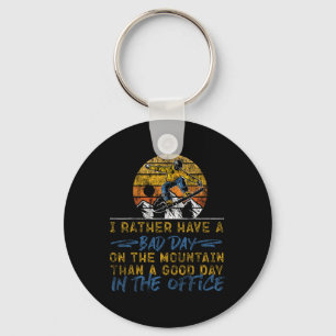 Snowboarding Snowboard Vintage Retro I Rather Have Key Ring