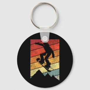 Snowboarding Snowboard Vintage Retro Mountain 1  Key Ring