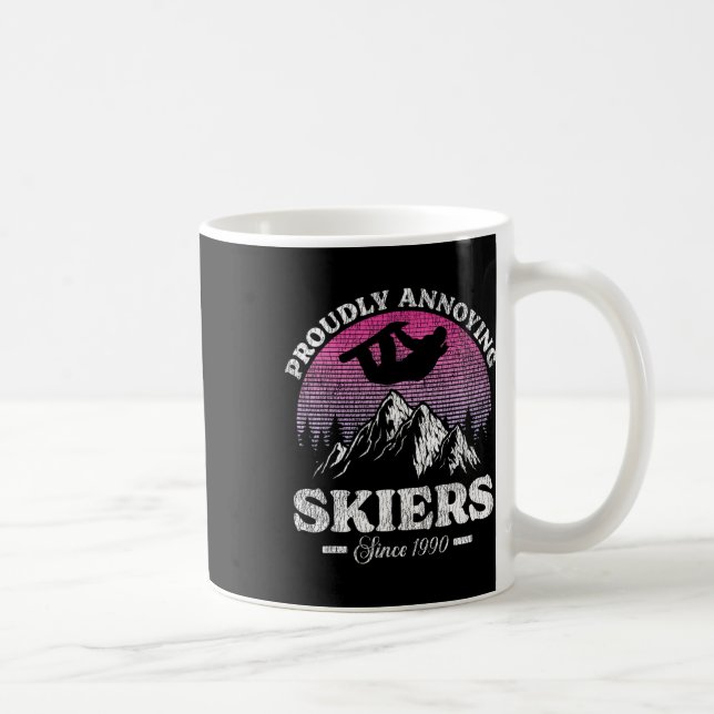 Snowboarding Snowboard Vintage Retro Proudly Annoy Coffee Mug (Right)