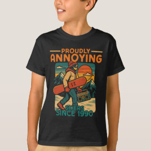 Snowboarding Snowboard Vintage Retro Proudly Annoy T-Shirt