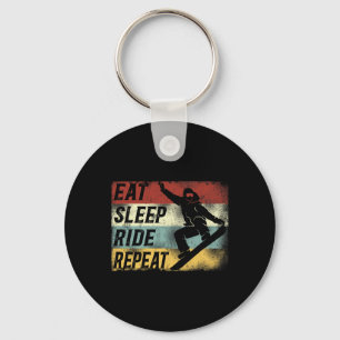 Snowboarding Snowboard Vintage Retro Ride  Key Ring