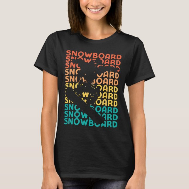 Snowboarding Snowboard Vintage Retro Snowboard 3  T-Shirt (Front)