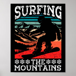 Snowboarding Snowboard Vintage Retro Surfing The M Poster