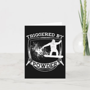 Snowboarding Snowboard Vintage Triggered By Powder Card