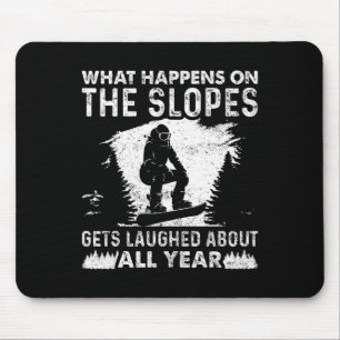 Snowboarding Snowboard Vintage What Happens On The Mouse Mat