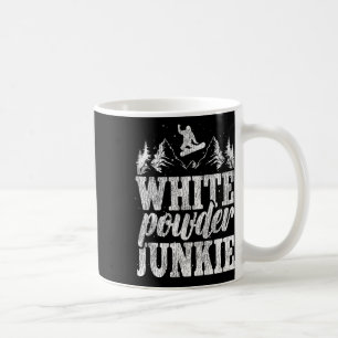Snowboarding Snowboard White Powder Junkie Coffee Mug