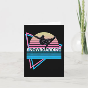 Snowboarding Snowboarder Retro  Card