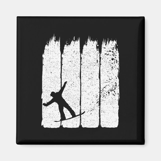 Snowboarding Snowboarder Skier  Magnet (Front)