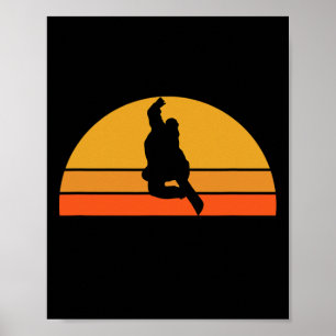 Snowboarding Snowboarder Snow Snow Winter Sunset R Poster
