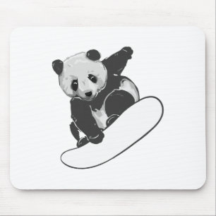 Snowboarding Snowboarding Panda Funny Gift Mouse Mat