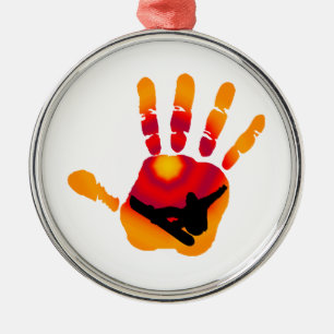 SNOWBOARDING SOUTHWESTERN STYLEEE METAL TREE DECORATION