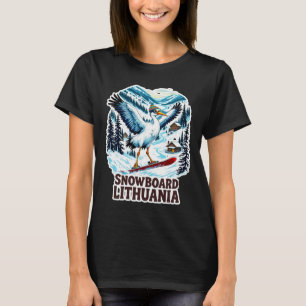 Snowboarding Stork Lithuania Winter Sports T-Shirt