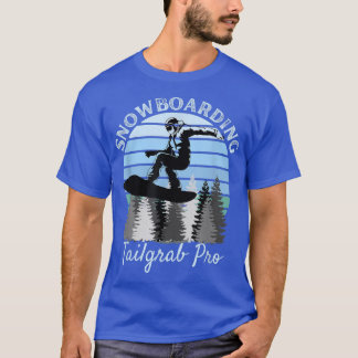 Snowboarding Tailgrab Pro Vintage Blue Sunset Cool T-Shirt