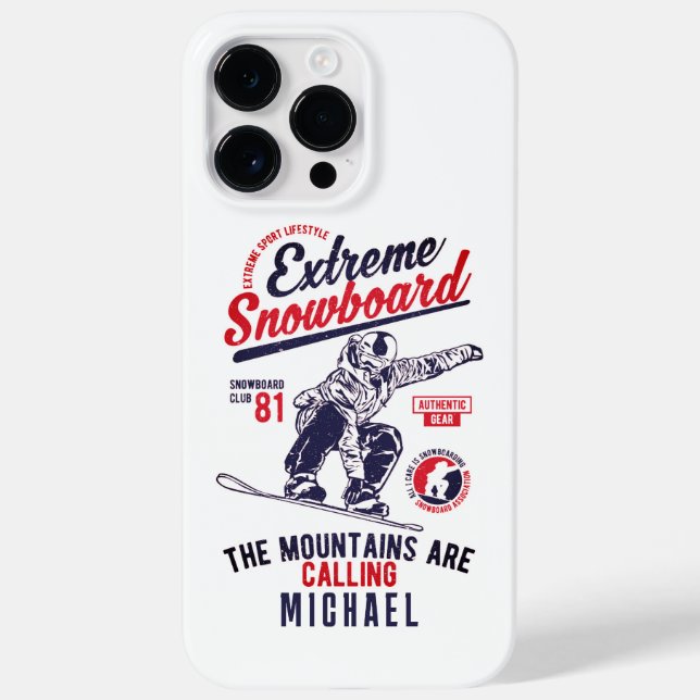 Snowboarding The Mountains Are Calling | Sports Case-Mate iPhone Case (Back)