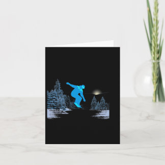 Snowboarding The Mountains  Card