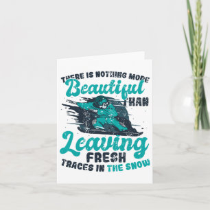Snowboarding Traces In The Snow Winter Sport Snowb Card