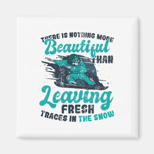 Snowboarding Traces In The Snow Winter Sport Snowb Magnet