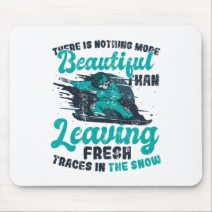 Snowboarding Traces In The Snow Winter Sport Snowb Mouse Mat