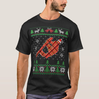 Snowboarding Ugly Christmas Snowboard  T-Shirt