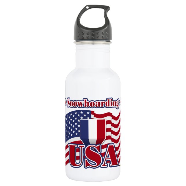Snowboarding USA 532 Ml Water Bottle (Front)