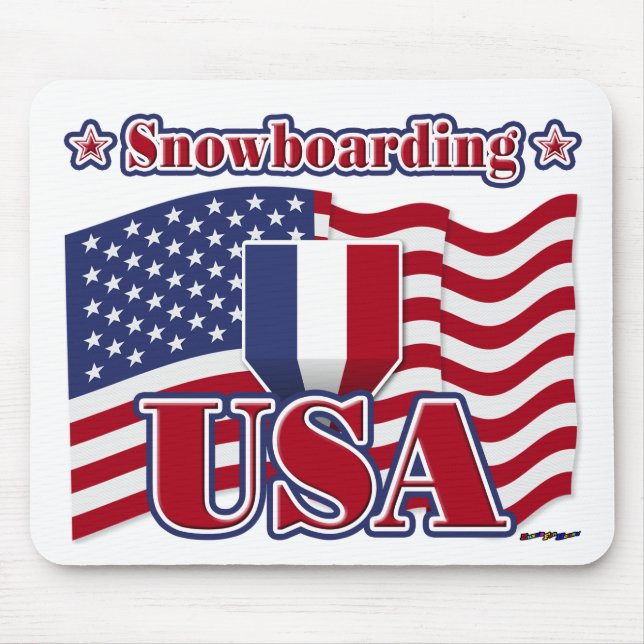 Snowboarding USA Mouse Mat (Front)