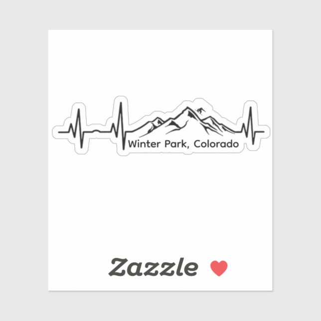 Snowboarding Winter Park Heartbeat (Sheet)