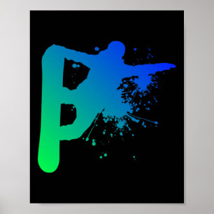 Snowboarding Winter Sport Women's Snowboarder Poster