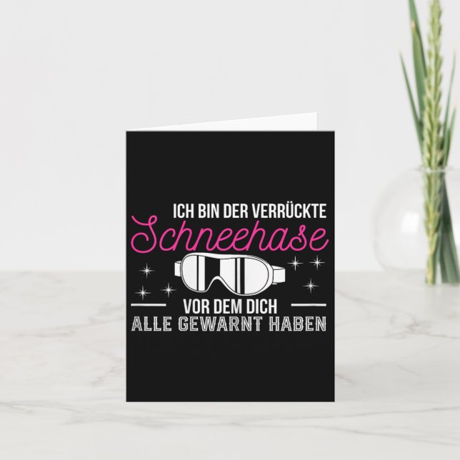 Snowboarding Winter Sports Apres Ski Snowboard Gif Card (Front)