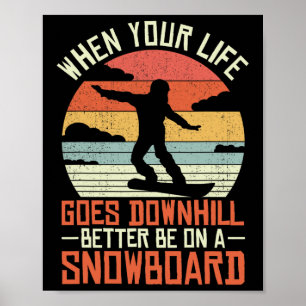 Snowboarding Winter Sports Ski Slope Gear Snowboar Poster