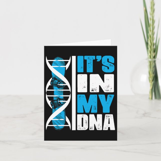 Snowboarding Winter Sports Snowboard Dna  Card (Front)