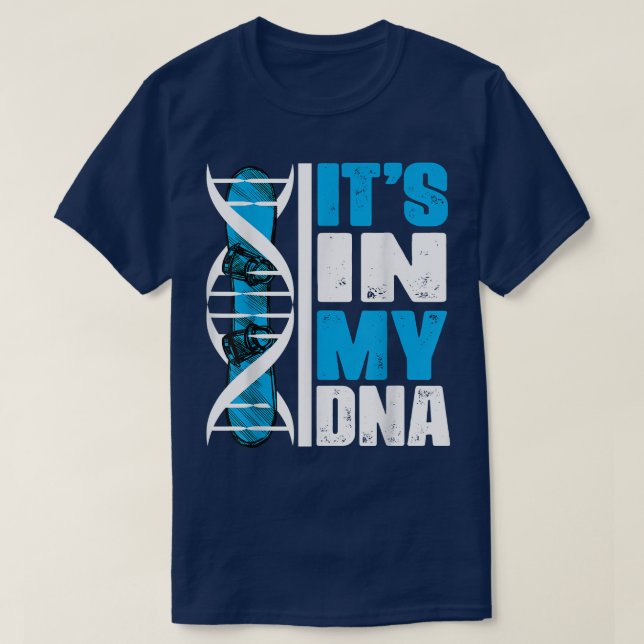 Snowboarding Winter Sports Snowboard DNA  T-Shirt (Design Front)