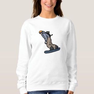Snowboarding with My Cat Sweatshirt