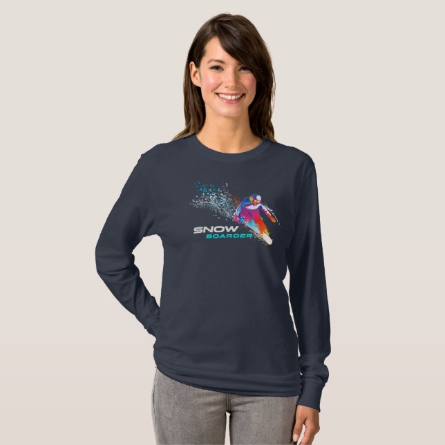 Snowboarding | Women's Long Sleeve T-Shirt (Front Full)