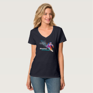 Snowboarding Women's V-Neck T-Shirt