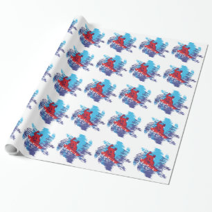 Snowboarding Wrapping Paper