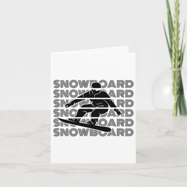 Snowboards Snowboarding Men Snowboarder Snowboard  Card (Front)