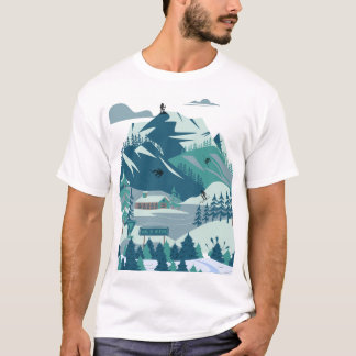 “Snowbound Adventures: Alpine Escape” T-Shirt