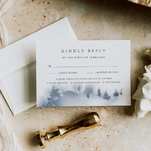 Snowbound Meal Choice RSVP Card