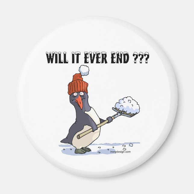 Snowbound Penguin Magnet (Front)