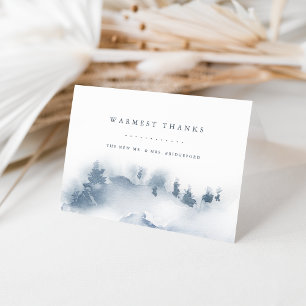 Snowbound   Personalised Wedding Thank You Card