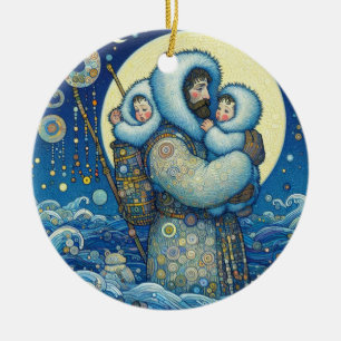 "Snowbound Together" Ceramic Tree Decoration